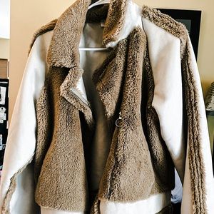 Brown Fur and Leather Jacket